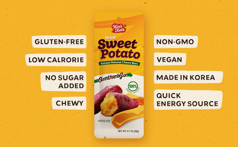 Kim's Table sweet potato is chewy and natural