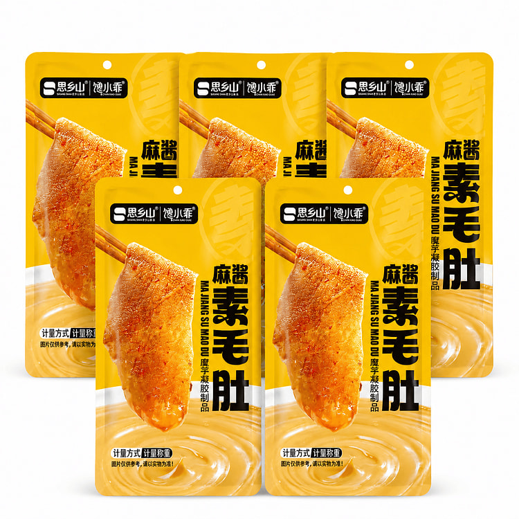 Sixiangshan Sesame Konjac Tripe Snack 5-Pack 90 g