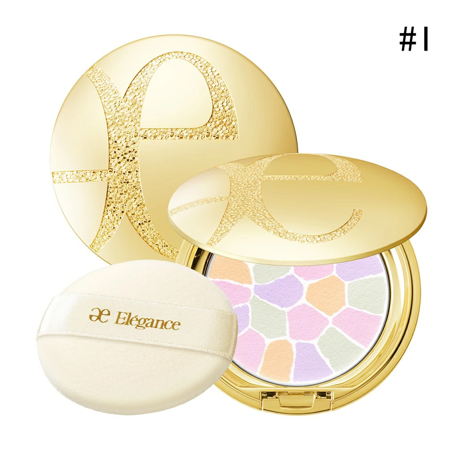 【日本直郵】 日本 ELEGANCE 雅莉格絲 歡顏蜜粉餅#1 E大餅便攜裝 8.8g