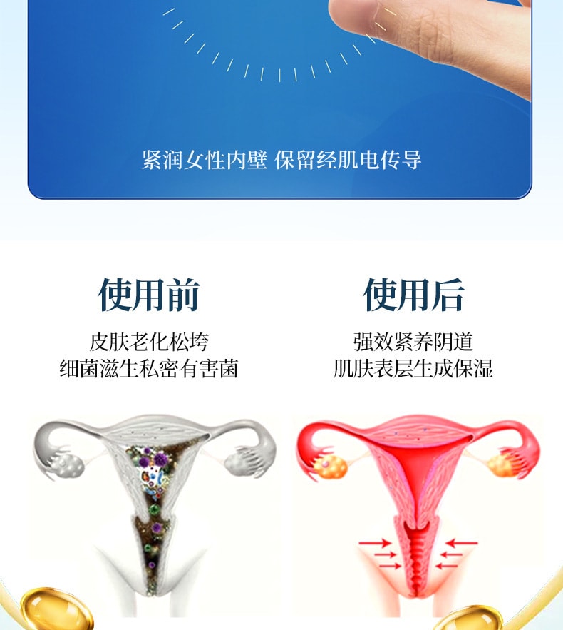 舒奈美 緊潤丹縮宮收陰神器私處鬆弛道女性水潤抑菌凝膠緊潤私密處收縮緊緻棒 10粒/盒