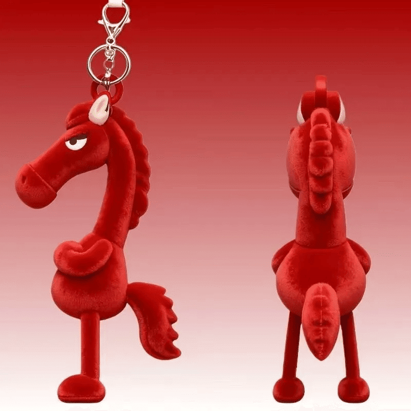 2026 Horse Mascot Plush Hanging Ornament red 1 each