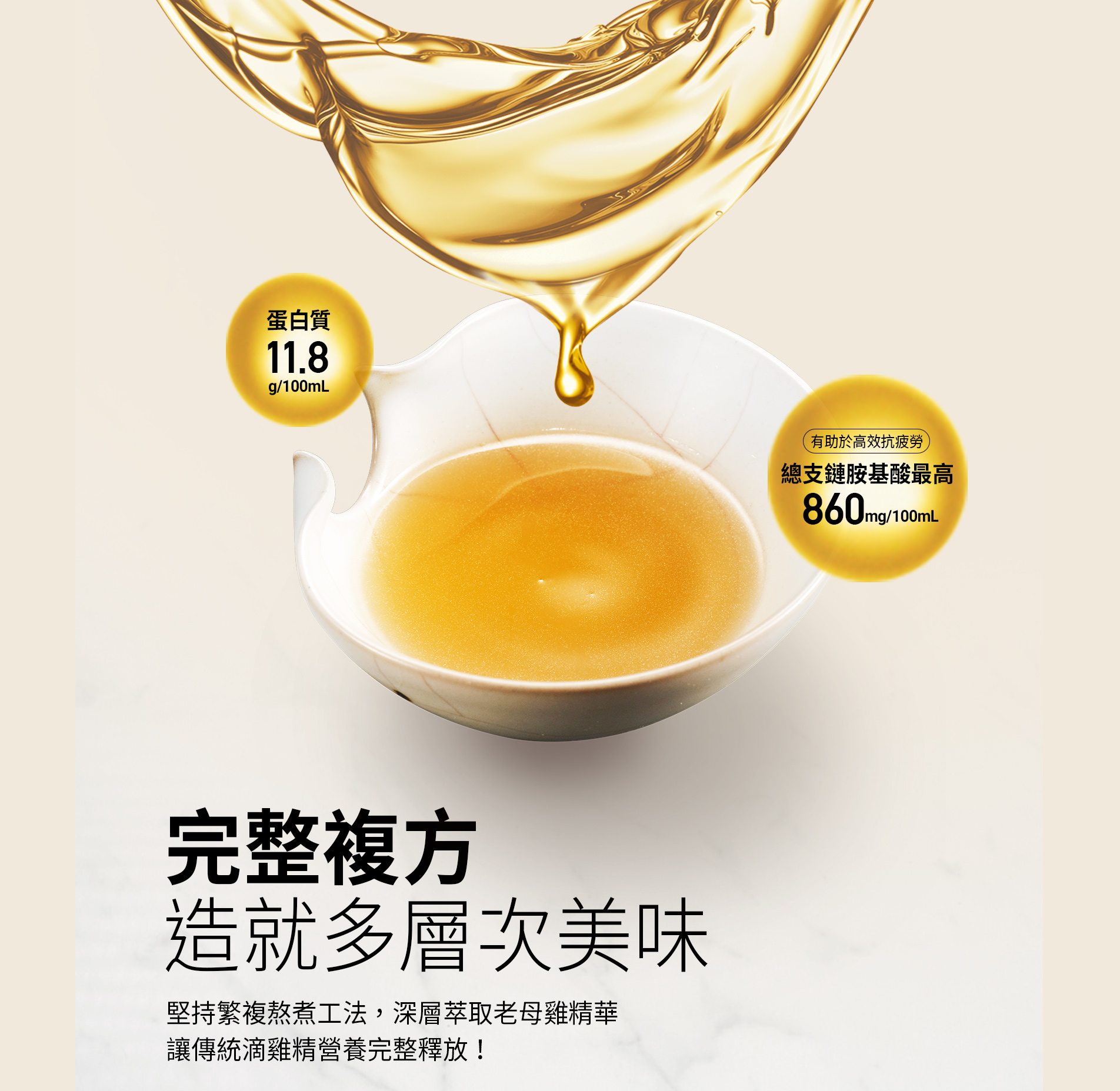 老協珍熬雞精 滴雞精推薦，總支鏈胺基酸最高