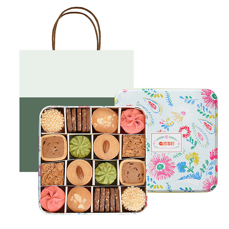 8-Flavor Assorted Cookie Tin Gift Box 1 each