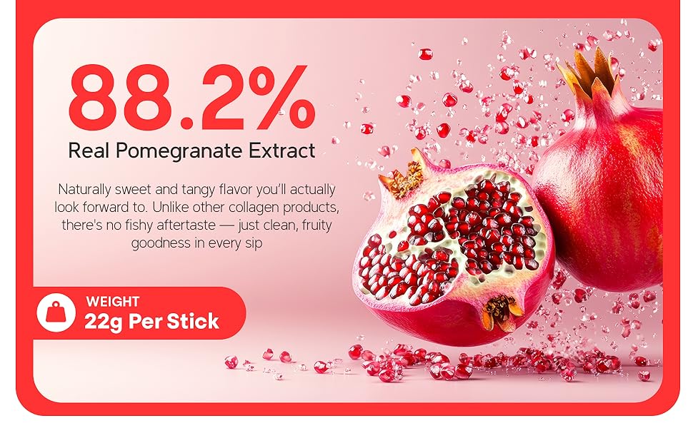 Pomegranate collagen jelly stick
