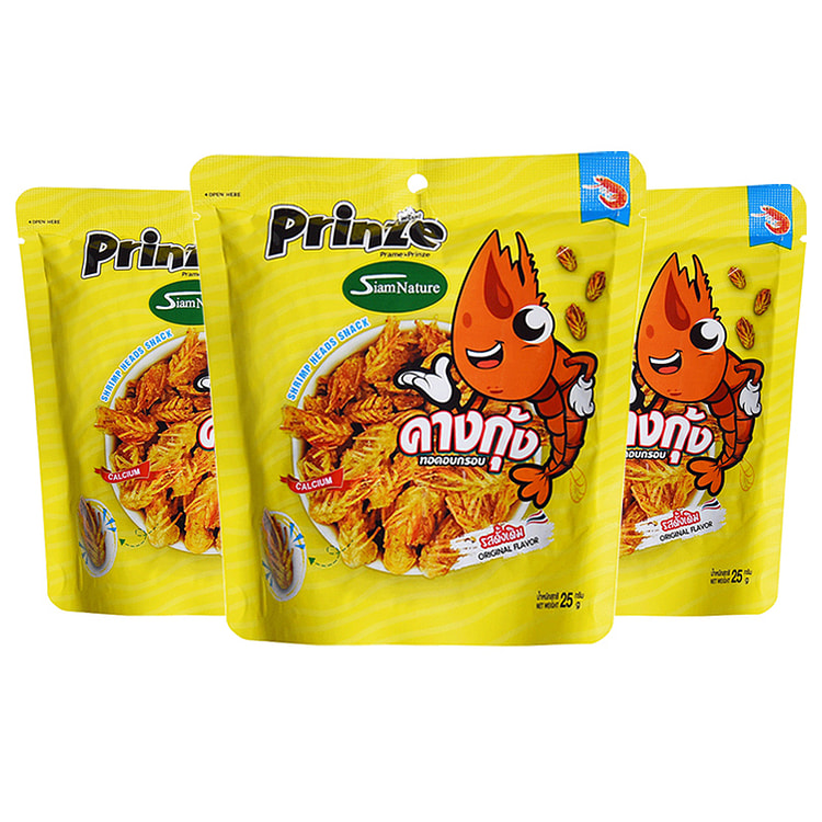 泰国Prinze香脆虾头酥 咸蛋黄25g3包