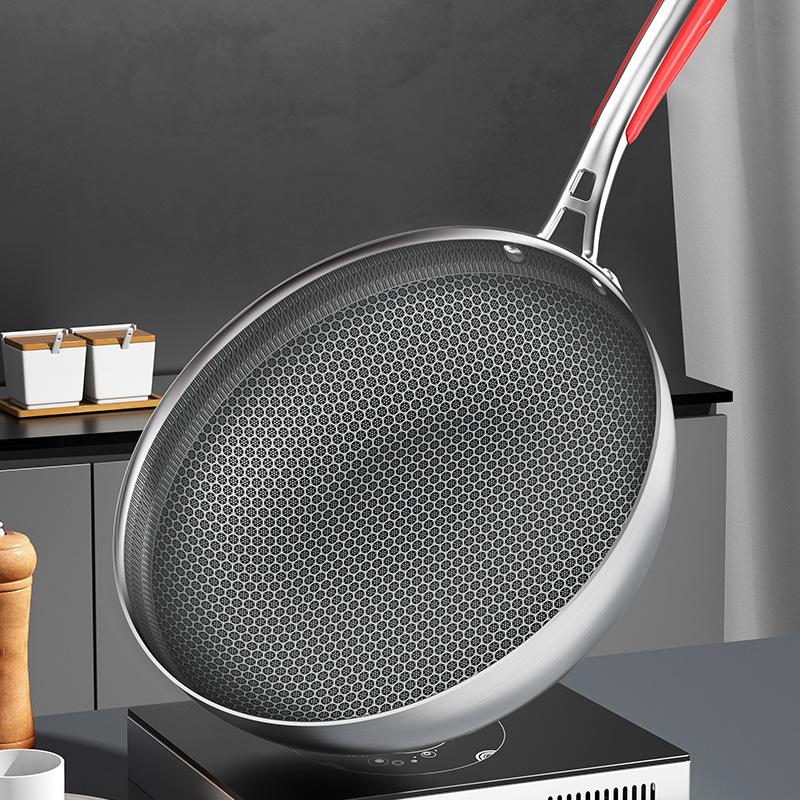康巴赫 汉莎蜂窝 304不锈钢煎锅 26cm