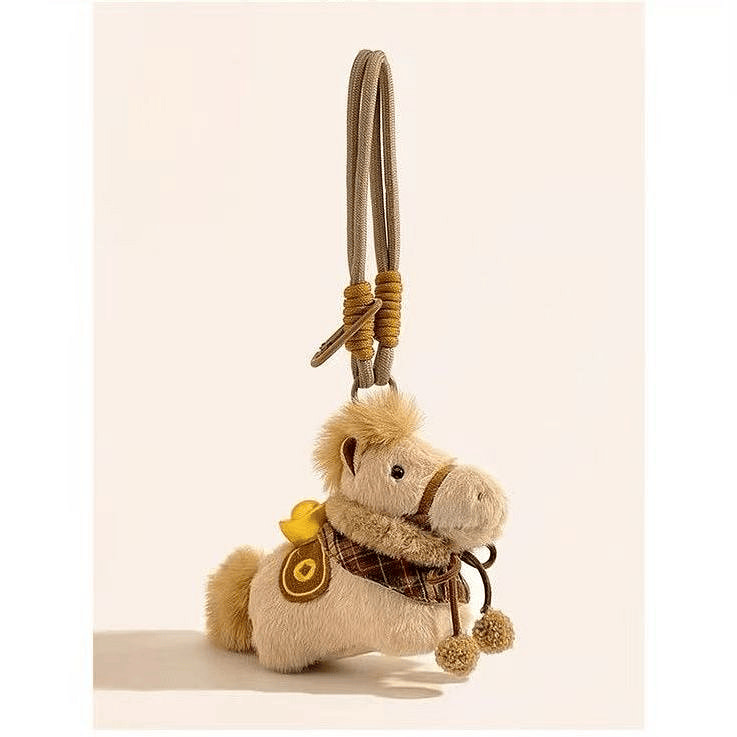 子馬と金塊のぬいぐるみキーホルダー D款 1 個