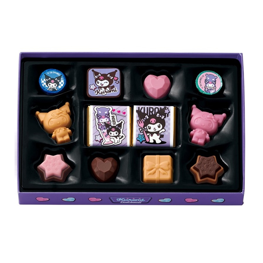 【赠品】【日本直邮】 日本 SANRIO Goncharoff 联名 酷洛米巧克力 铁盒装 情人节限定 12个入/盒