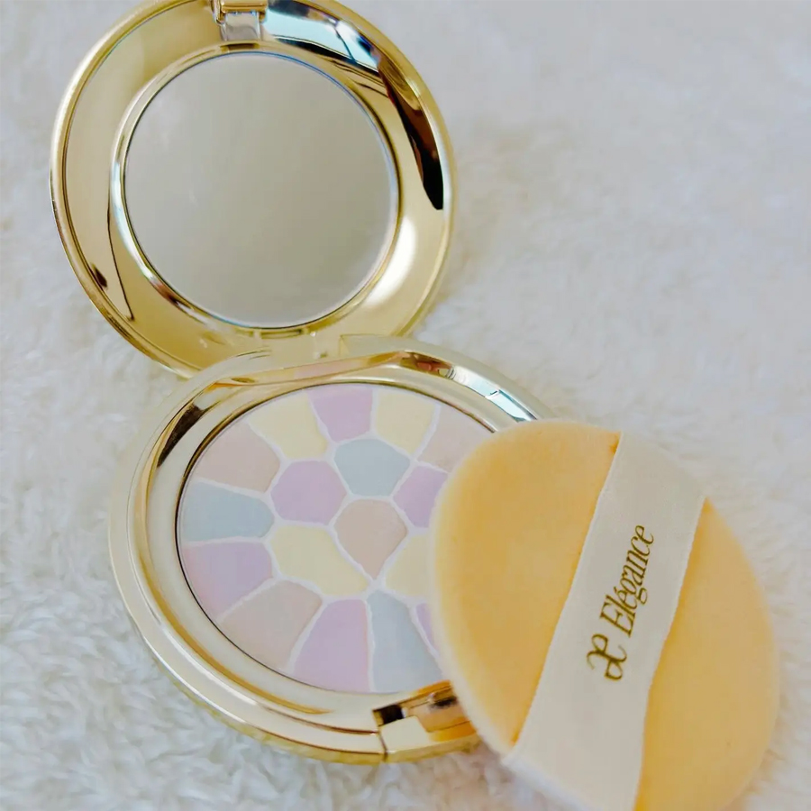 【日本直郵】 日本 ELEGANCE 雅莉格絲 歡顏蜜粉餅#4 E大餅便攜裝 8.8g