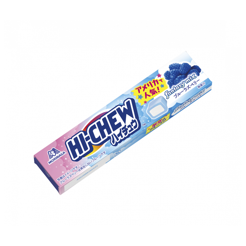 ハイチュウ　ストロベリー味　ブルーラズベリー味　まとめ売り 日本直送」森永・ハイチュウ ブルーラズベリー 12粒入り - Weee!