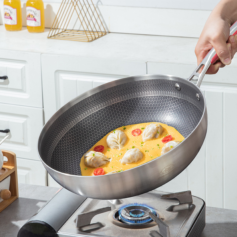 康巴赫 汉莎蜂窝 304不锈钢煎锅 26cm