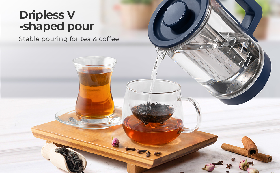 electric tea kettle with infuser