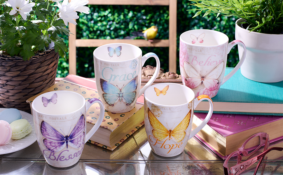 Christian Art Gifts Butterfly Mug Collection 