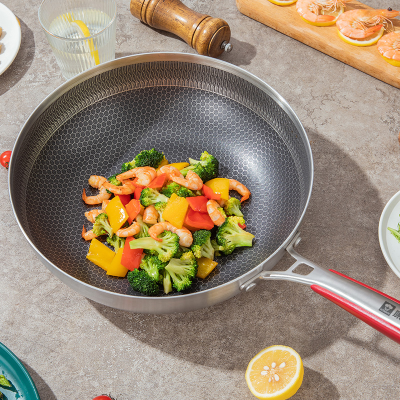 康巴赫 汉莎蜂窝不锈钢煎锅28cm