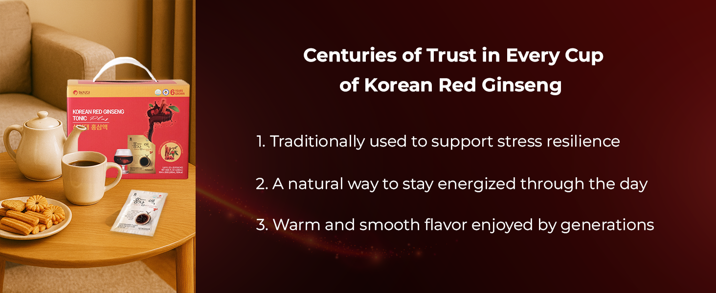 Authentic Korean red ginseng tonic manufactured in Korea