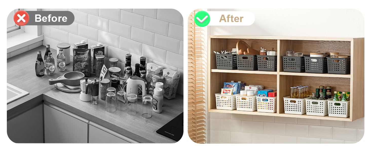 plastic storage baskets for organizing