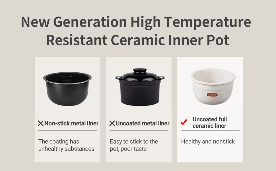 ceramic inner pot rice cooker