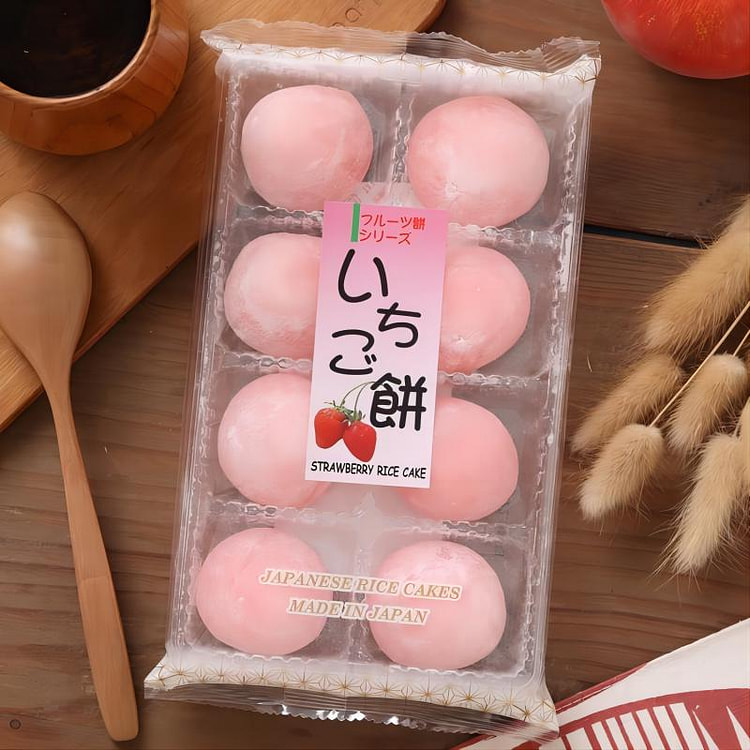 Japanese Fruits Mochi Daifuku Ichigo Strawberry, 8 pieces 220g