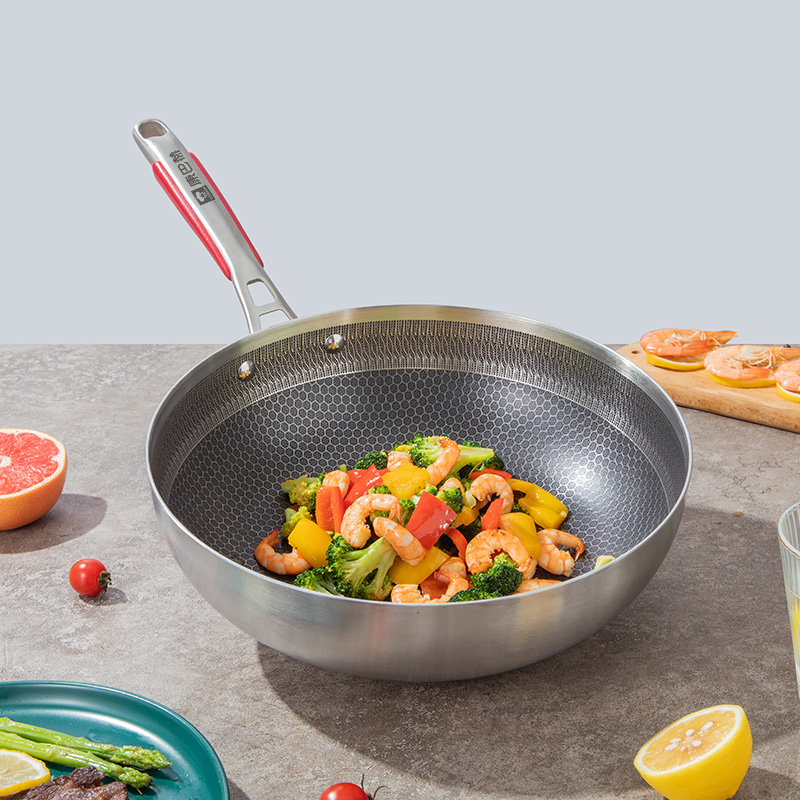 康巴赫 汉莎蜂窝不锈钢煎锅28cm