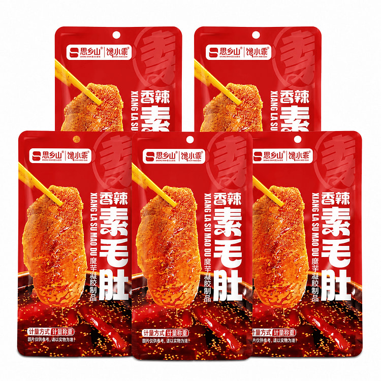 思乡山素毛肚香辣魔芋爽*5 90 克