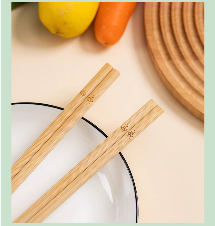 双枪 无漆竹筷竹制火锅筷捞面筷加长30厘米5双装