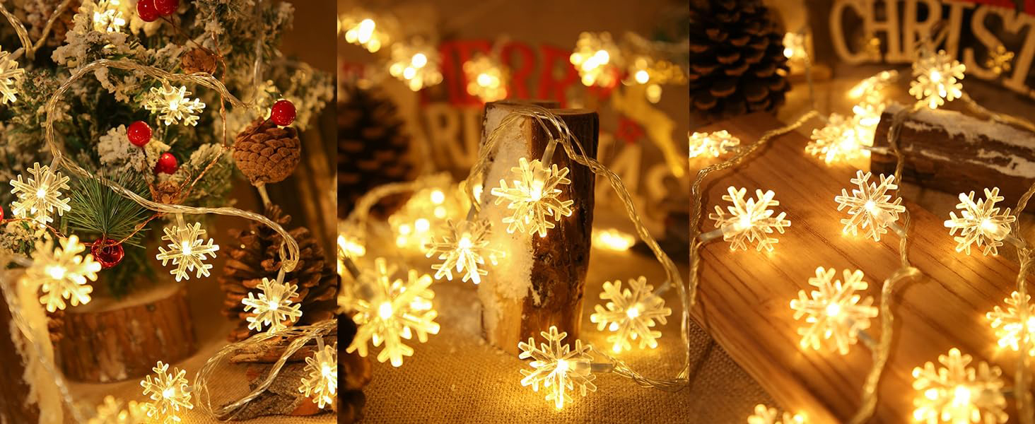 Christmas snowflake lights