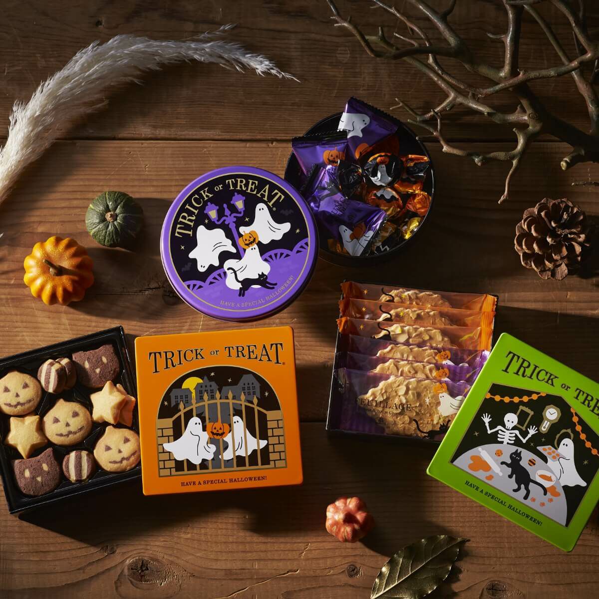 日本直送」モロゾフ・ハロウィーン限定 ハロウィーンサプライズ 13個缶