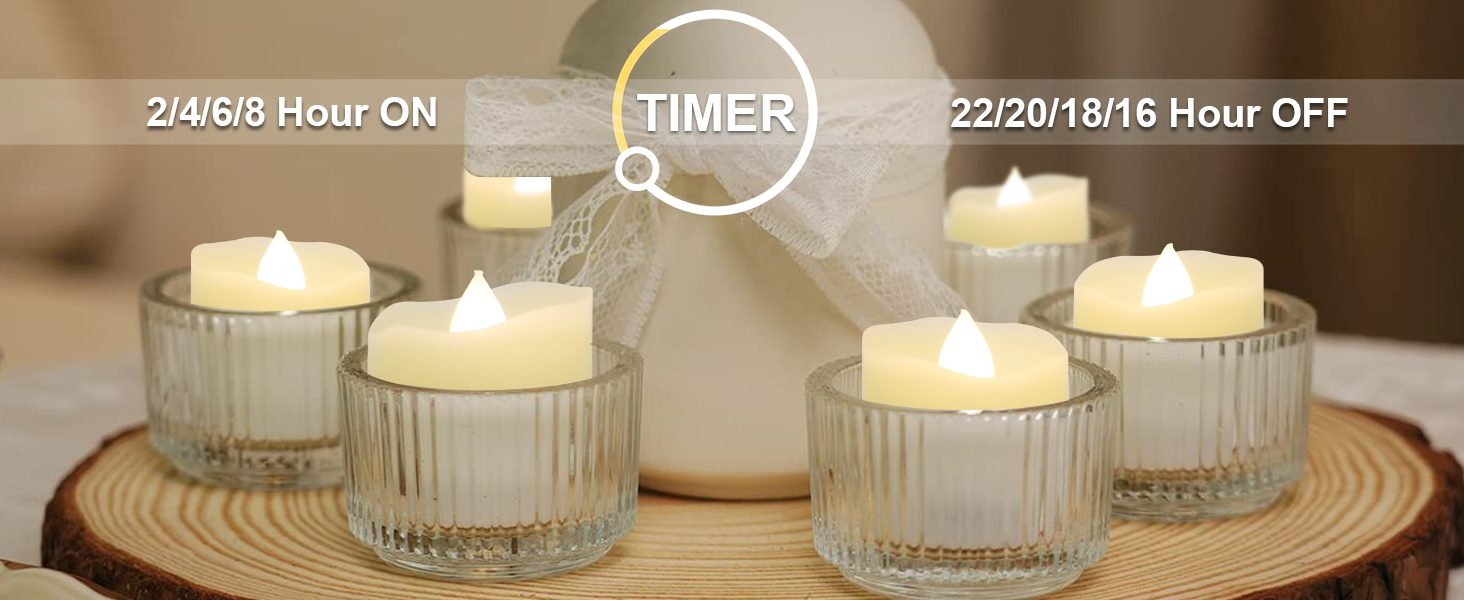 votive candles with timer