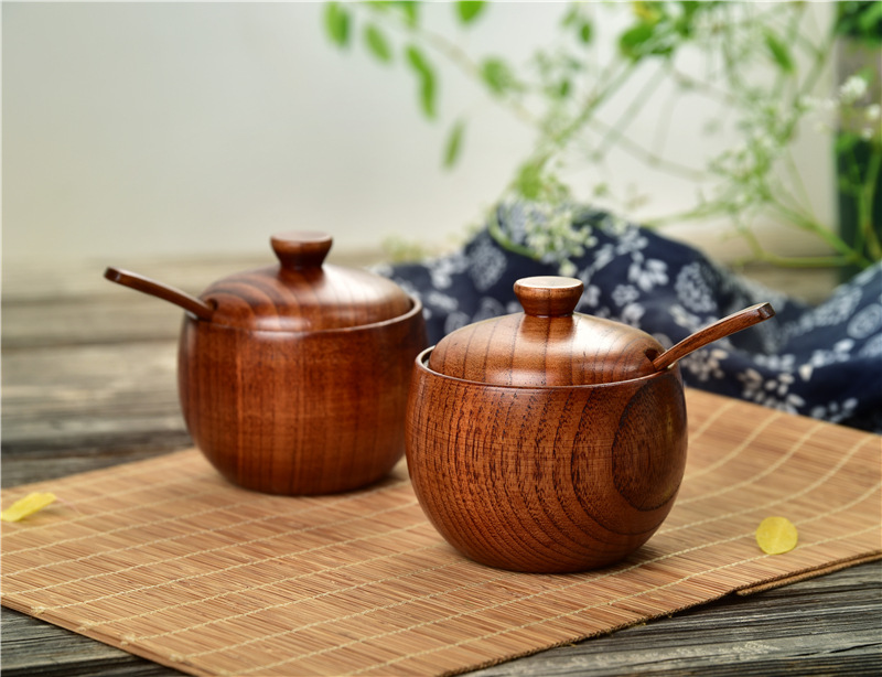素觅【 锅铲+汤勺+饭铲+煎铲 】日式木制手工打磨 木制厨具四件套