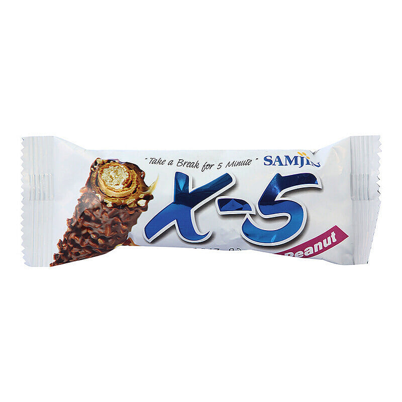 Korean SAMJIN X-5 Chocolate Bar Peanut Original Flavor 36g 36 グラム