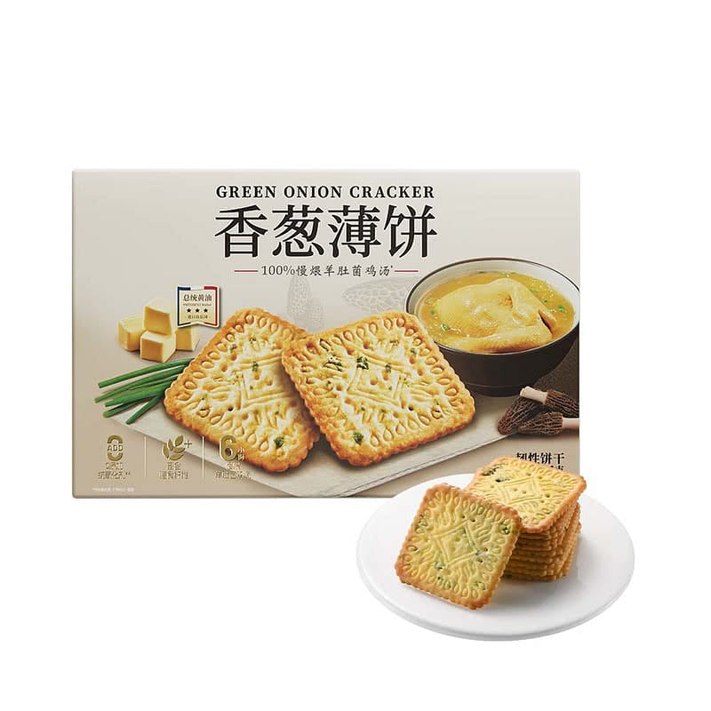 Weilong Scallion Thin Crackers Case 1.16KG 1 box*100 each