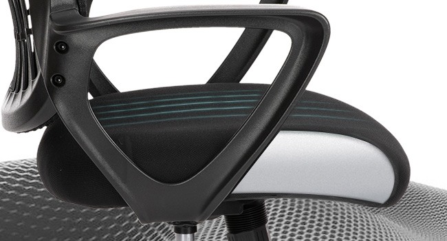 【美国直邮】人体工程学座椅办公室座椅电脑座椅高度和靠背自由调节的椅子 中背网状座椅带旋转轮子舒适的腰部支撑和扶手适用于家庭 卧室 书房 宿舍 学生 男女通用