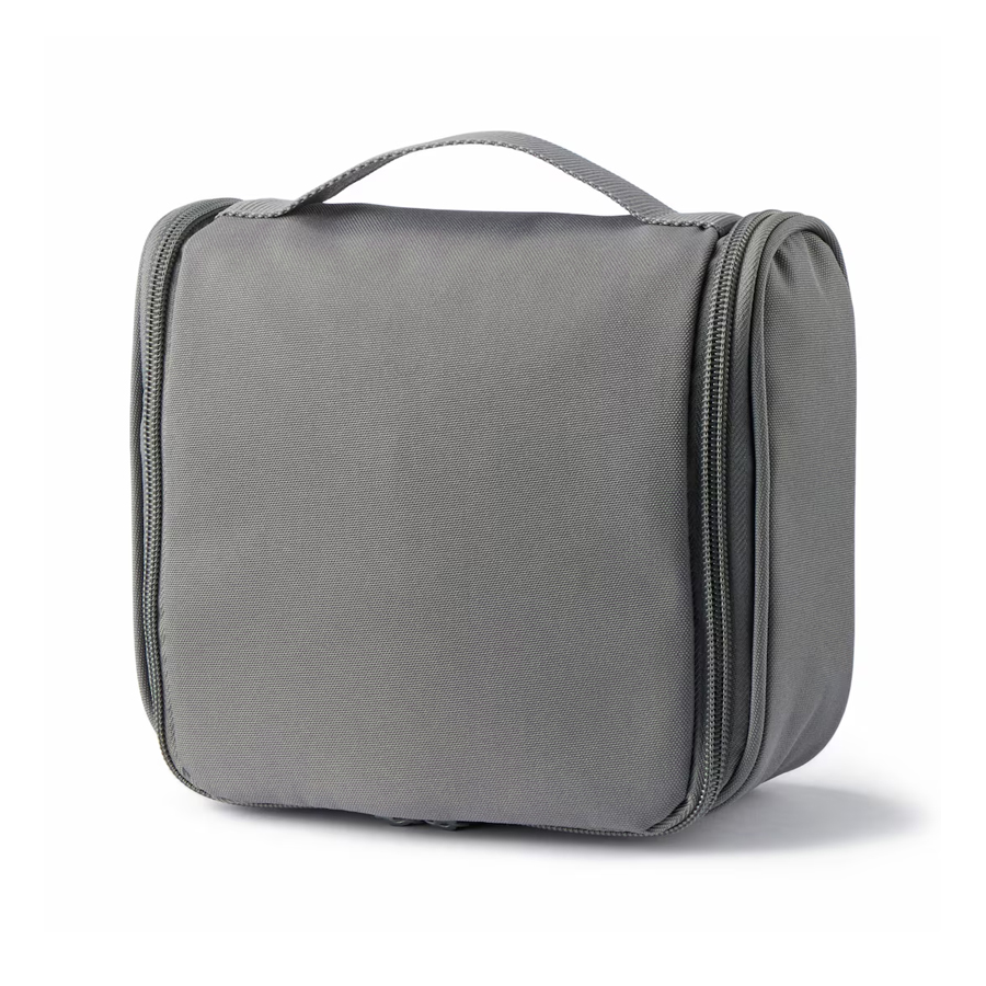 【日本直郵】 日本 MUJI 無印良品 聚酯纖維 可吊掛式 洗臉用具盒 化妝包 旅行便攜洗漱包 灰色 1件