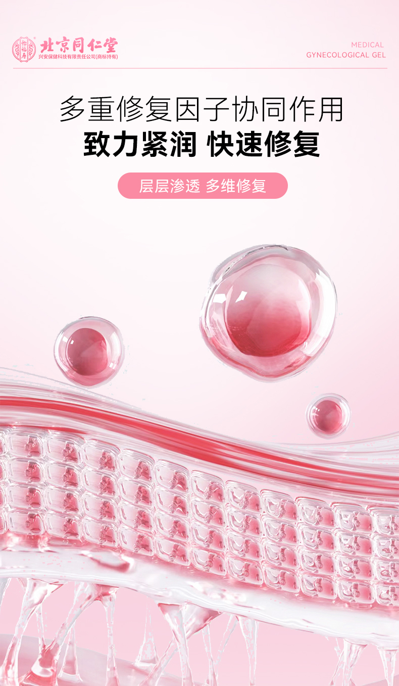 【中國直郵】北京同仁堂  醫用婦科凝膠  私處緊緻 增加彈性 緊緻水潤  1盒