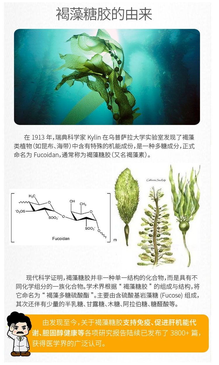 【日本直邮】日本 冲绳保健 Fucoidan 褐藻糖胶 提高免疫 褐藻多糖硫酸酯180粒