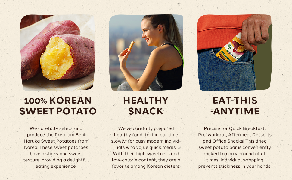 100% Korean Sweet Potato / Healthy Snack / Eat-this-anytime