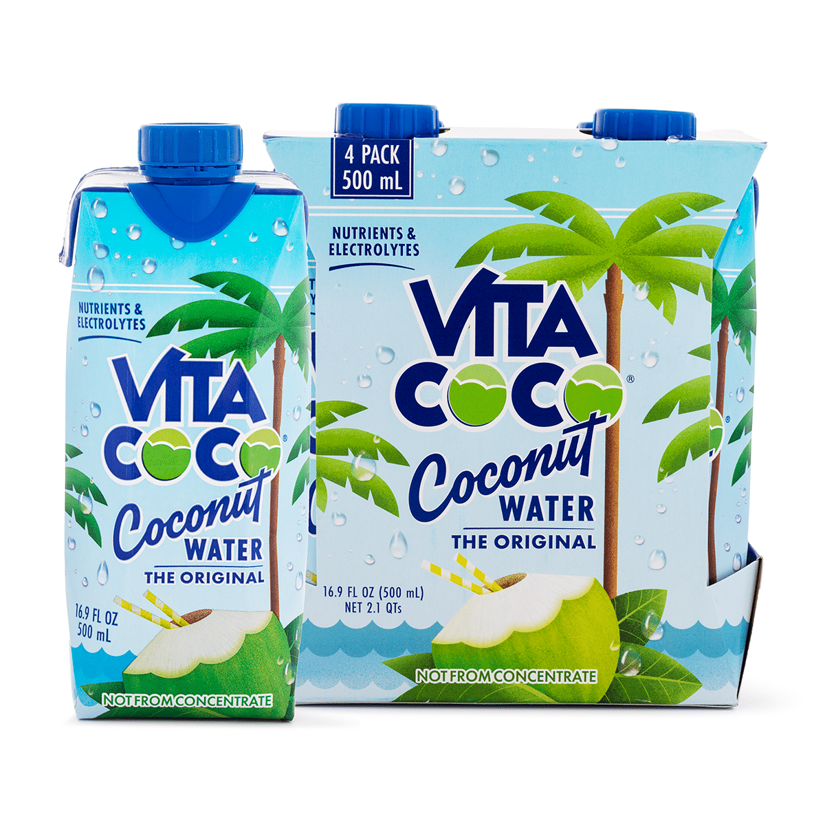 Água de Coco Vita Coco 4pks 500 ml*4 pacotes