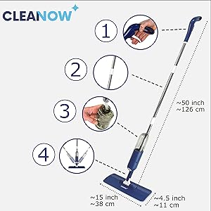 cleanow spray n shine spraymop 地板清洁拖把,清洁效率高