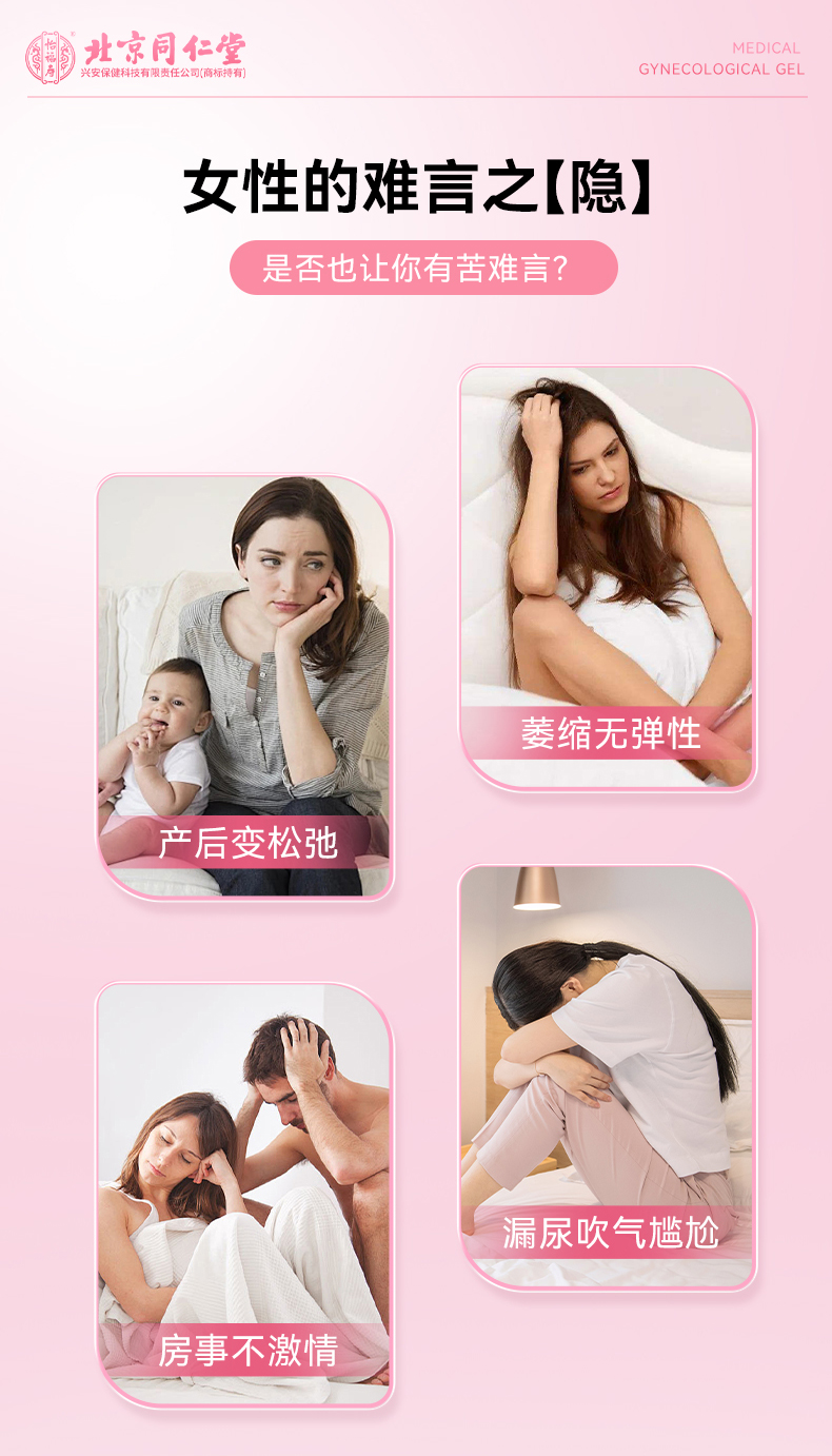 【中國直郵】北京同仁堂  醫用婦科凝膠  私處緊緻 增加彈性 緊緻水潤  1盒