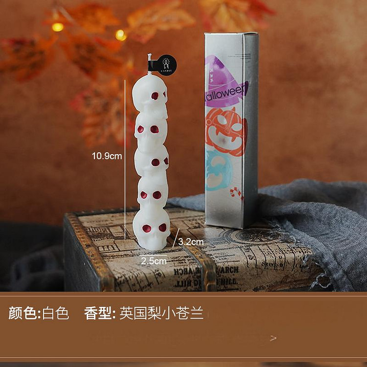 Nến đầu lâu không khói Halloween tạo không khí 1 phần