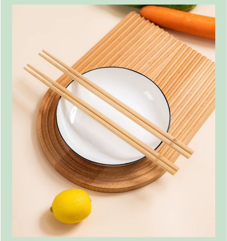 双枪 无漆竹筷竹制火锅筷捞面筷加长30厘米5双装