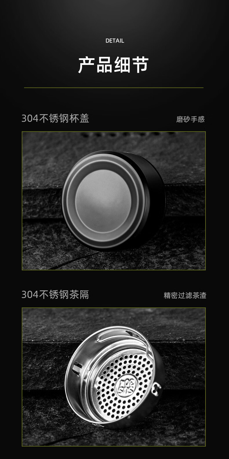 明霞 雙層玻璃水杯便攜透明帶蓋耐高溫綠茶杯300ML