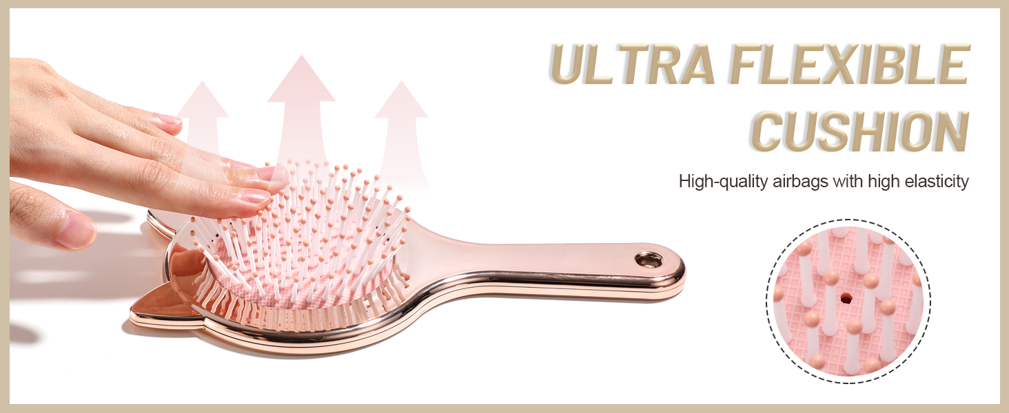 Detangling Hair Brush Air mattress Comb Oneleaf Cute cat ear shape