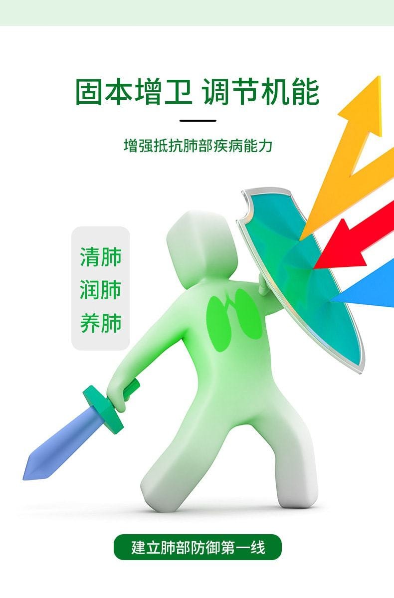 【中国直邮】中国药材 虫草清肺胶囊 清肺化痰止咳平喘咳嗽药24粒/盒