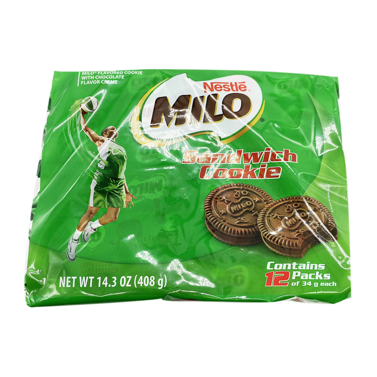 Nestle Milo Sandwich Cookie with Chocolate Cream Weee!