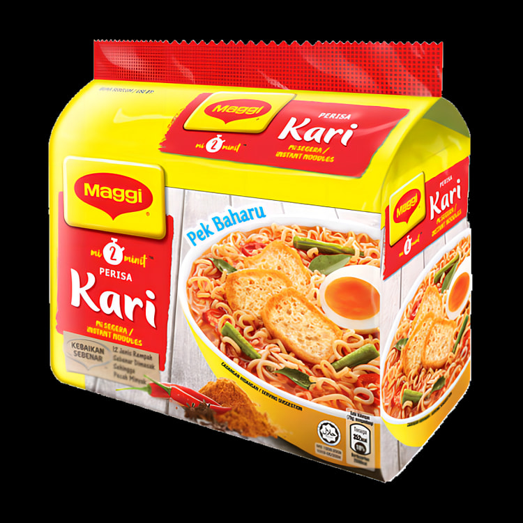 매기 인스턴트 라면 카레 맛 5팩* 79g (395g)