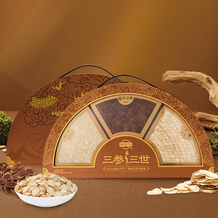 新開河 三参 ギフトボックス 360g 1 箱