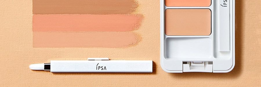 日本IPSA茵芙纱 光透无瑕修饰遮瑕膏E 3色多用遮瑕盘 SPF25 PA+++ 4.5g @COSME大赏受赏 遮盖泪沟眼袋黑眼圈痘印【浪姐化妆师同款】
