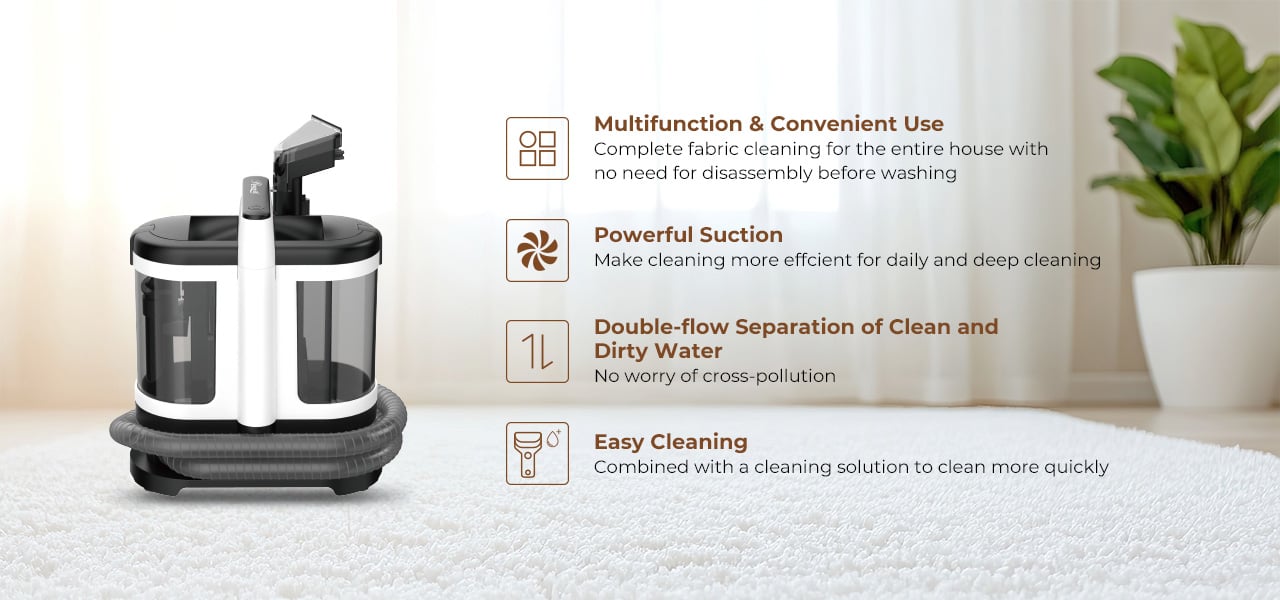 Rosewill Multi-Purpose Portable Carpet and Upholstery Cleaner special features