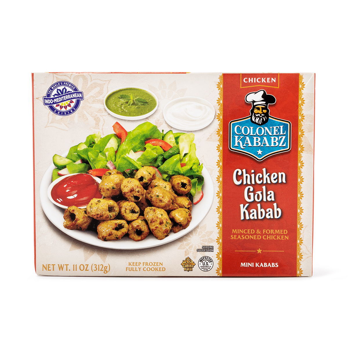 Gola Kabab de Frango Colonel Kababz, Congelado 11 onça(s)
